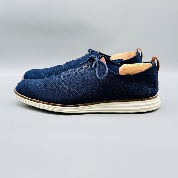 Cole Haan Shoes Mens 12 Navy Blue Grand OS Bounce Knit Wingtip Oxford Sneakers main image 5